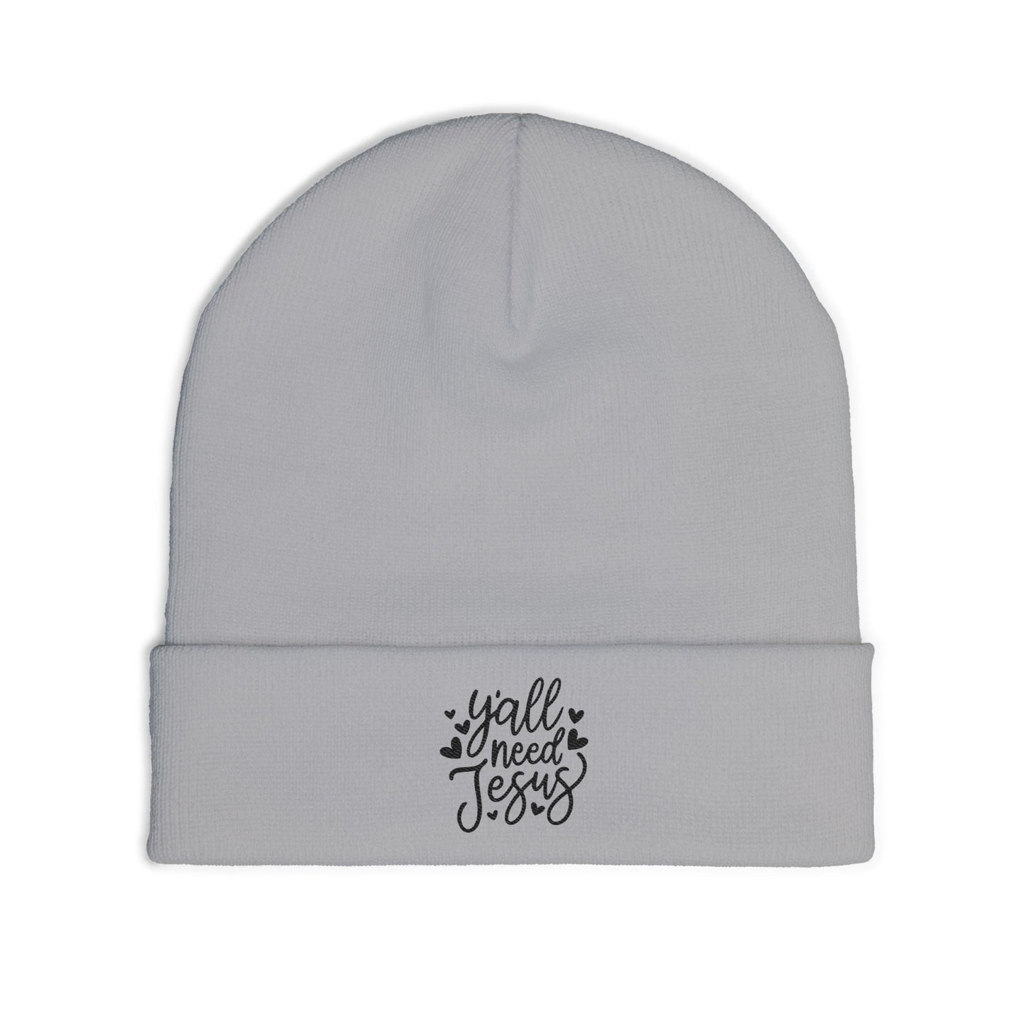 Embroidered 'God's Plan' Knit Beanie – Faith-Inspired Winter Hat