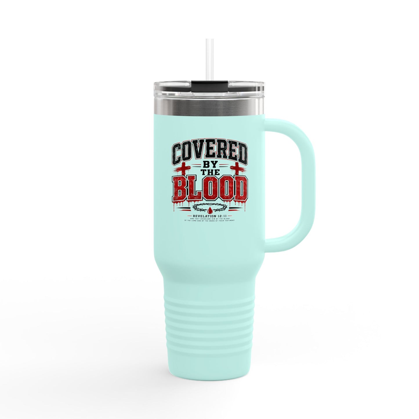 Covered by the Blood 40oz Insulated Travel Mug