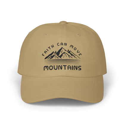 Faith Can Move Mountains Dad Cap – Embroidered Mountain Prayer Hat