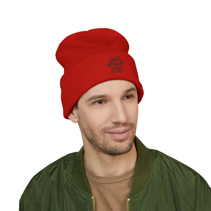 Embroidered 'Y'all Need Jesus' Cuffed Beanie