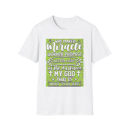 Way Maker Miracle Christian T-Shirt — Faith Verse Tee (Keeper, Promise)