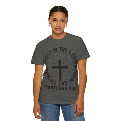 Christian T-Shirt — "Trust in the Lord with All Your Heart" Proverbs 3:5 Faith Tee