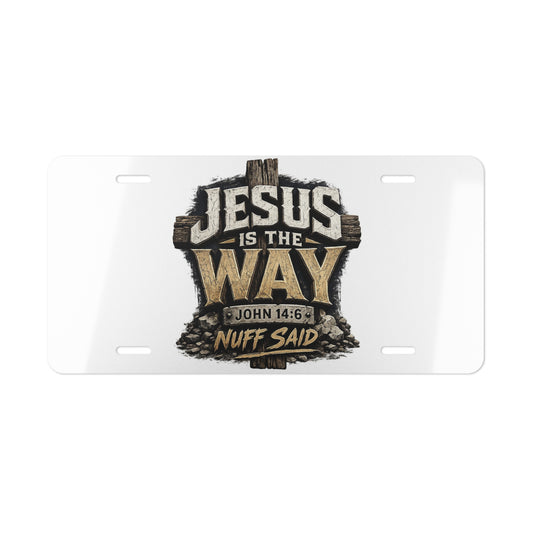 Jesus Is The Way Vanity Plate — John 14:6 Inspirational License Plate