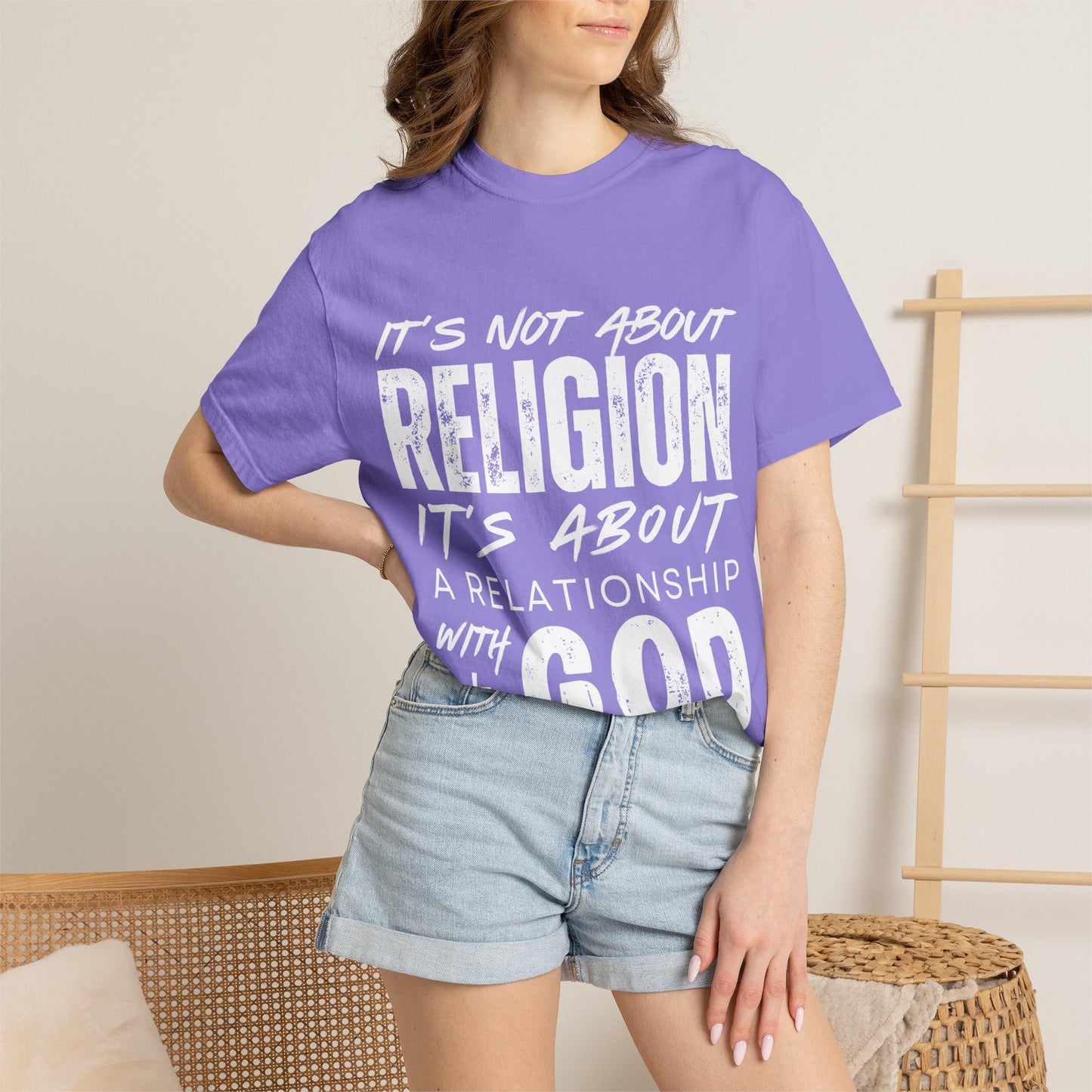 Christian T-Shirt — "It’s Not About Religion It’s About A Relationship With God"