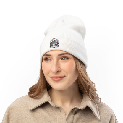 Embroidered 25th Anniversary Lighthouse Knit Beanie — Patriotic Memorial Winter Hat