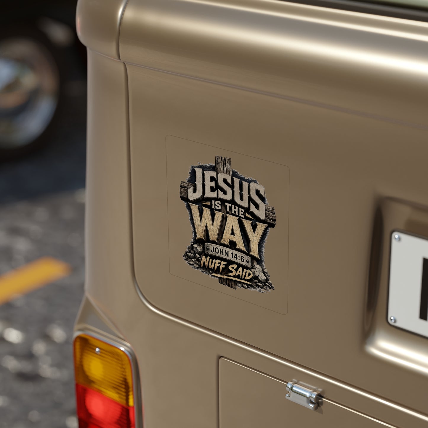 Jesus Is The Way Die-Cut Sticker - John 14:6 Outdoor Waterproof