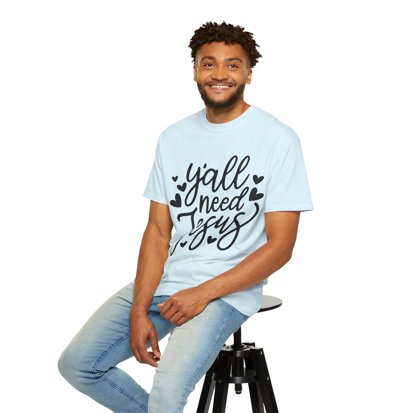 T-Shirt — "Y'all Need Jesus" Script Faith Tee