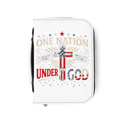 Bible Cover — "One Nation Under God" Patriotic Cross Bible Cover