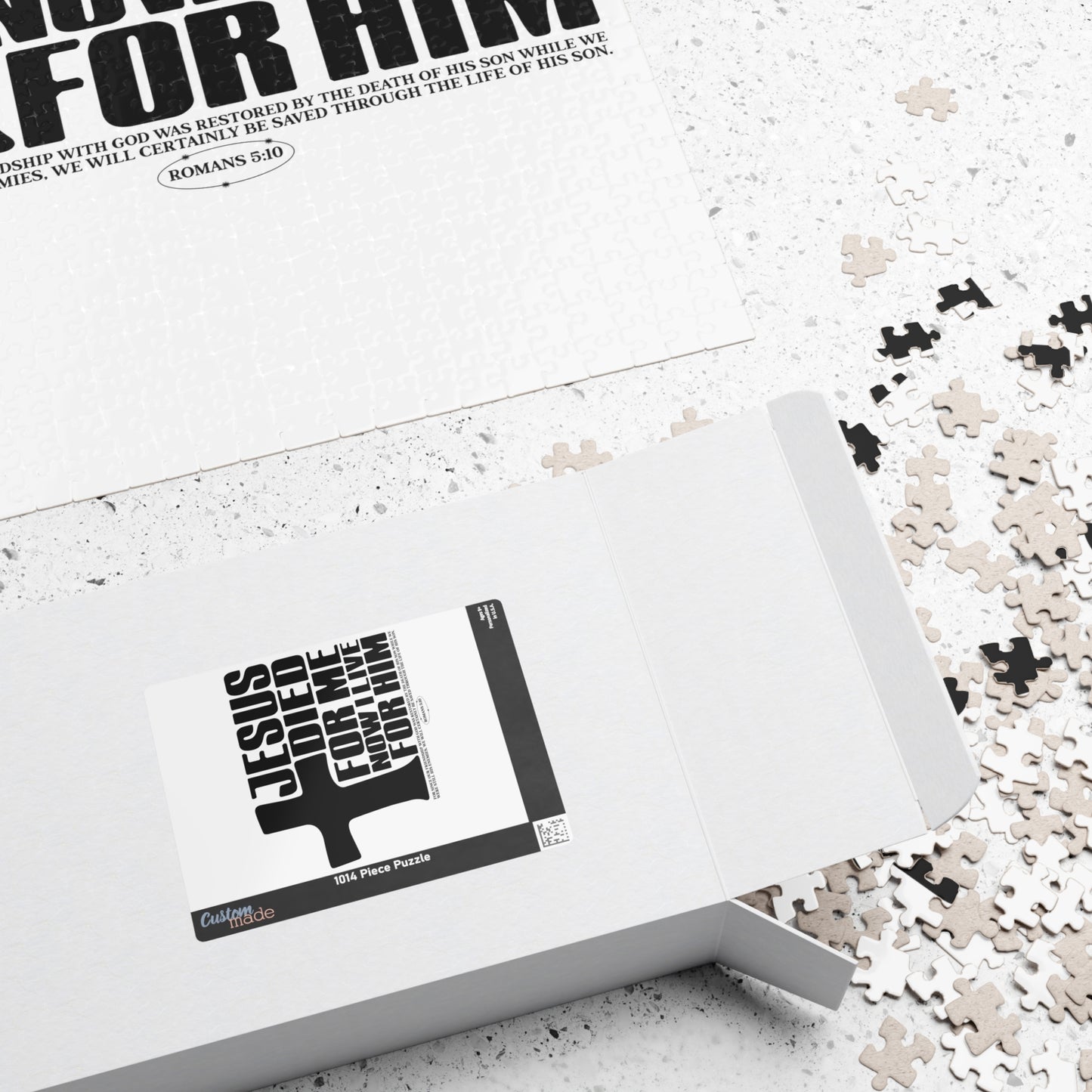 Christian Faith Puzzle — "Jesus Died For Me, Now I Live For Him" Jigsaw