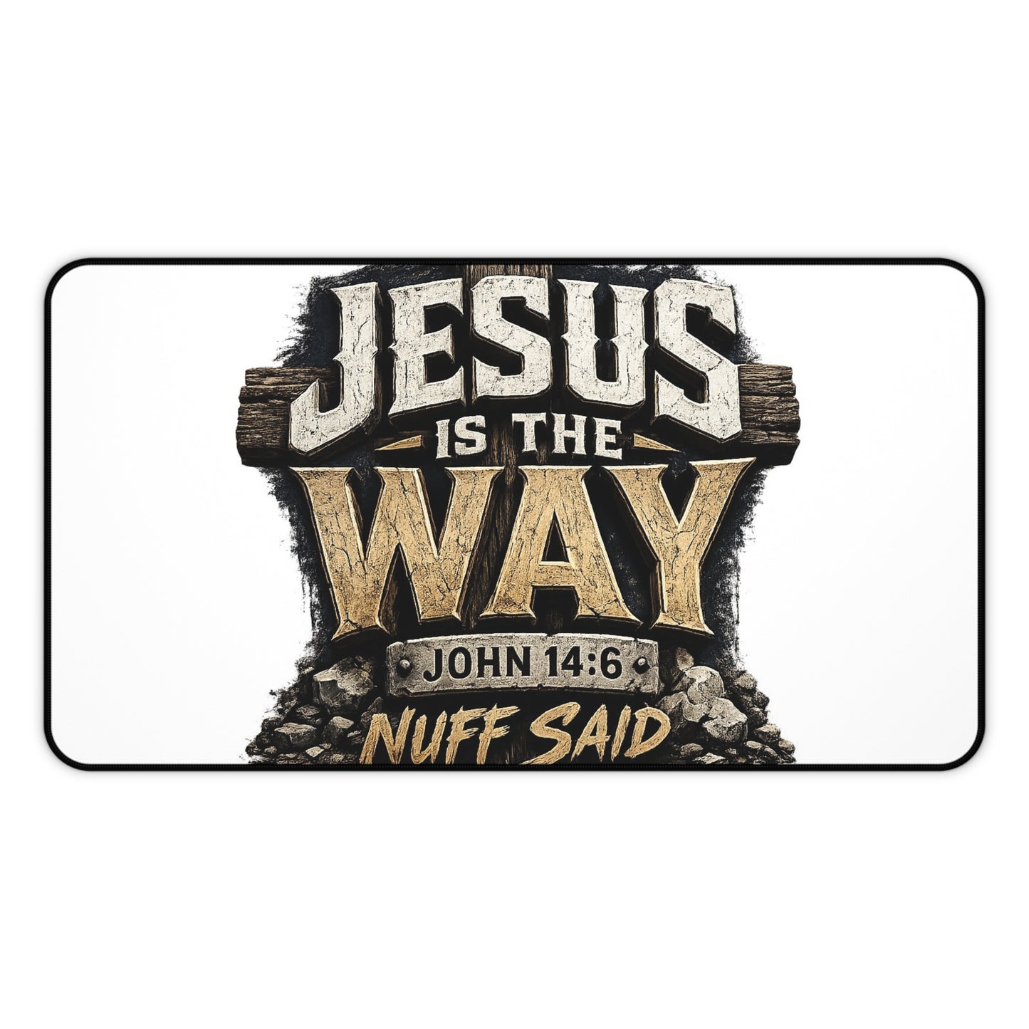 Jesus Is The Way Desk Mat – Christian Scripture Desk Pad (John 14:6)