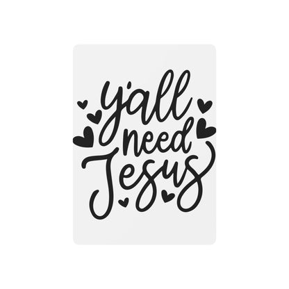 Poker Playing Cards - "Y'all Need Jesus" Religious Deck | Christian Gift, Church Game Night