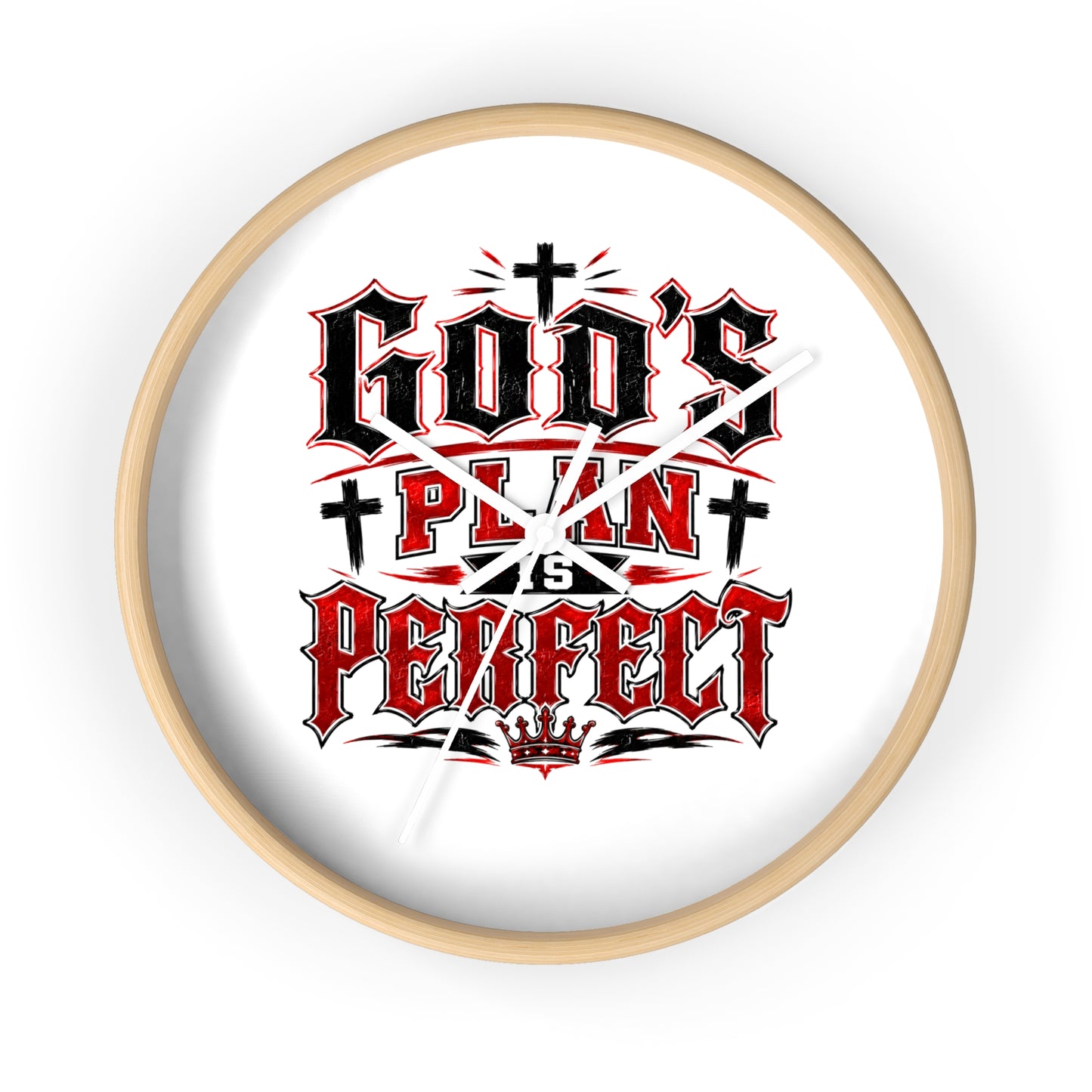God’s Plan Is Perfect Wall Clock — Christian Inspirational Religious Decor