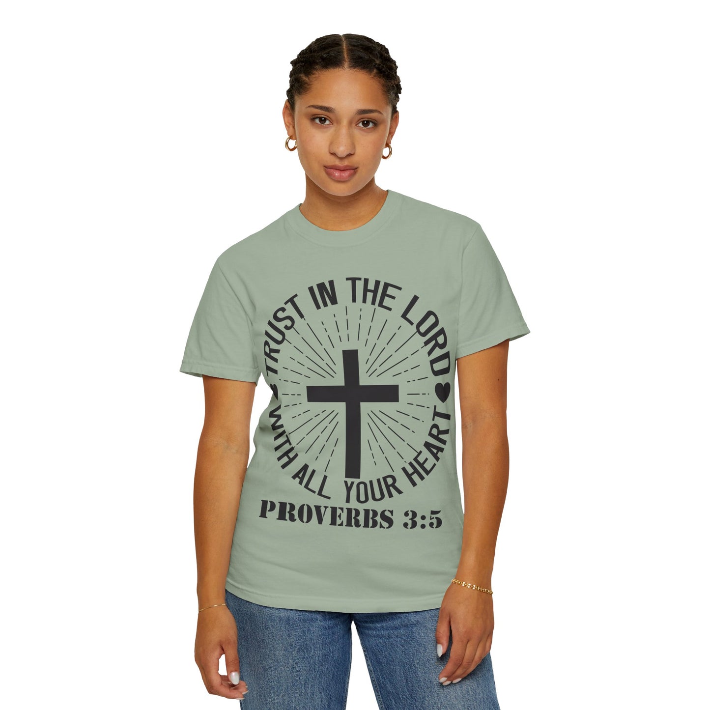 Christian T-Shirt — "Trust in the Lord with All Your Heart" Proverbs 3:5 Faith Tee