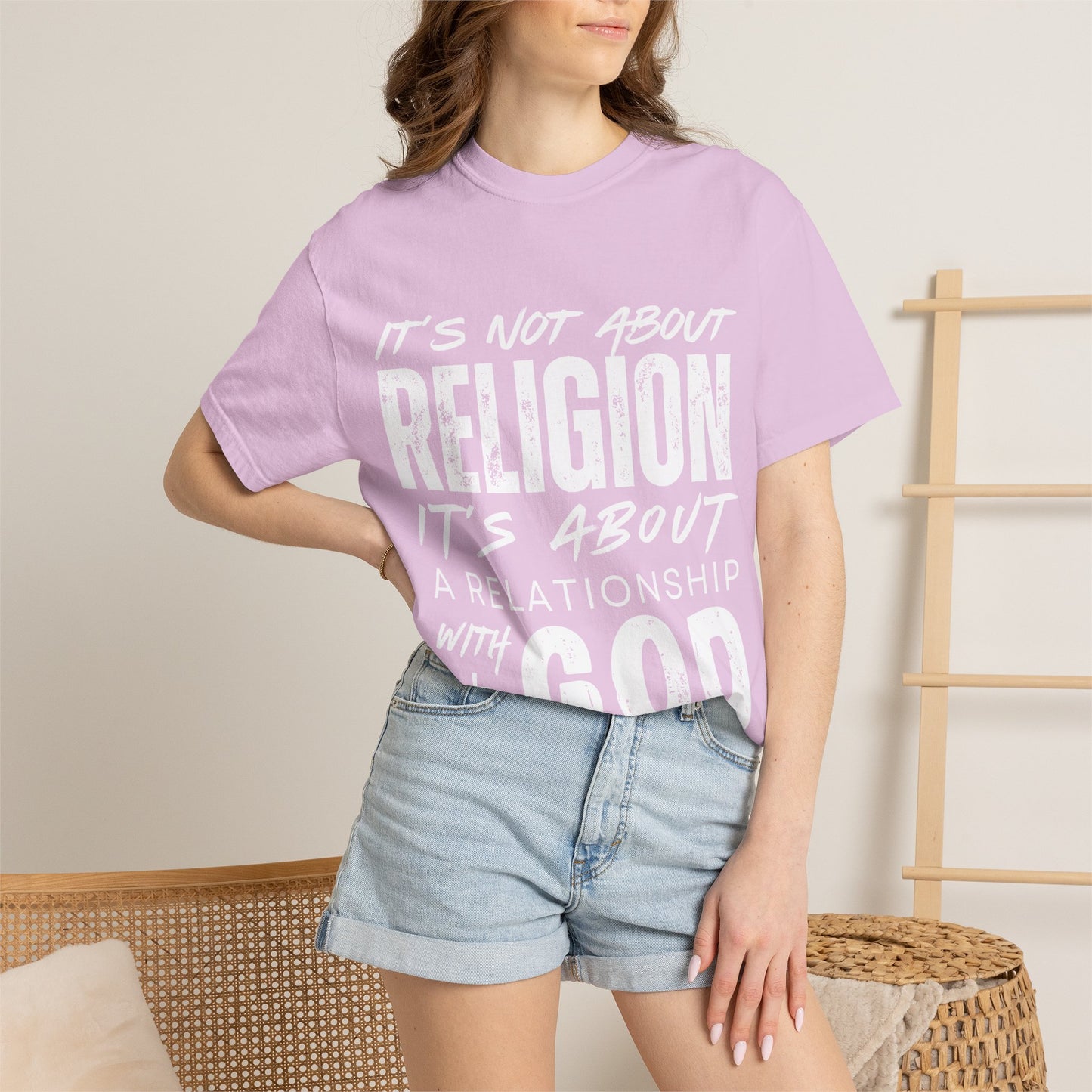 Christian T-Shirt — "It’s Not About Religion It’s About A Relationship With God"