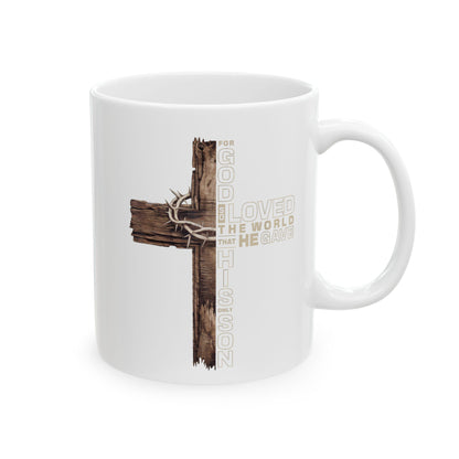 Rustic Deer Antler Mug – Cabin Coffee Cup, Hunting Lodge Gift (11oz & 15oz)