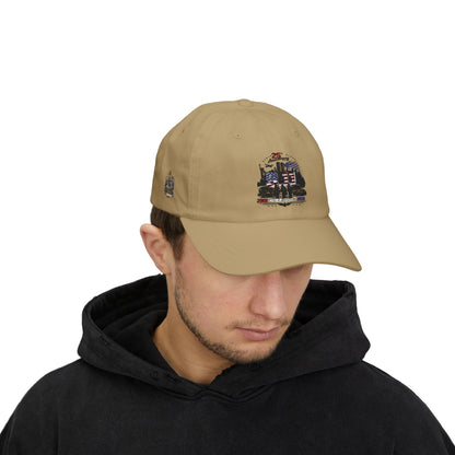 25th Anniversary Dad Cap — Retro Lighthouse & Harbor Embroidery