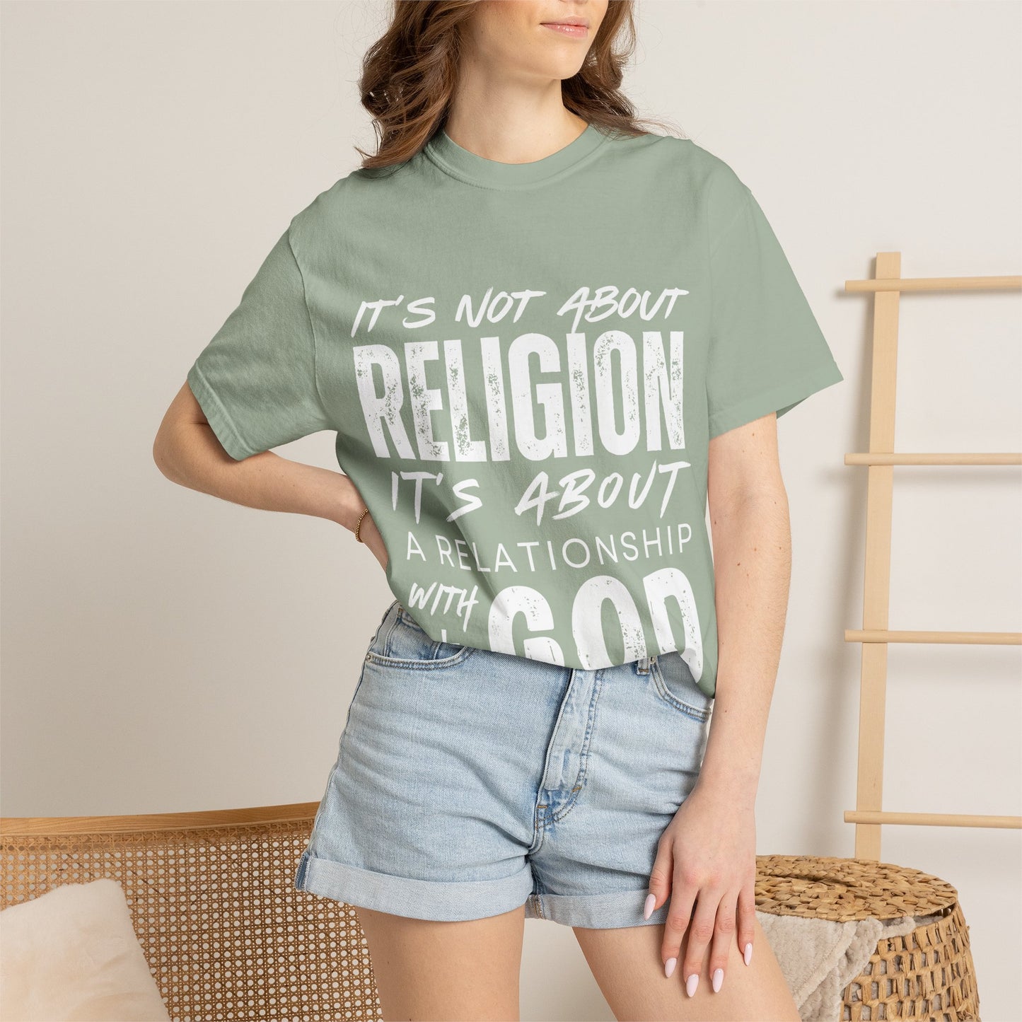 Christian T-Shirt — "It’s Not About Religion It’s About A Relationship With God"