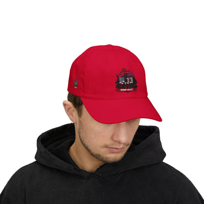 25th Anniversary Dad Cap — Retro Lighthouse & Harbor Embroidery