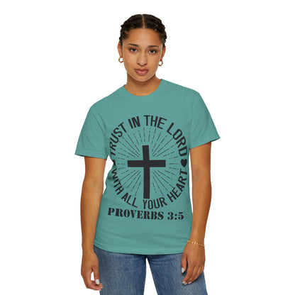 Christian T-Shirt — "Trust in the Lord with All Your Heart" Proverbs 3:5 Faith Tee