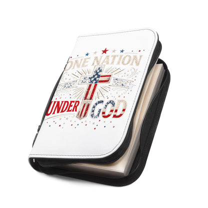 Bible Cover — "One Nation Under God" Patriotic Cross Bible Cover