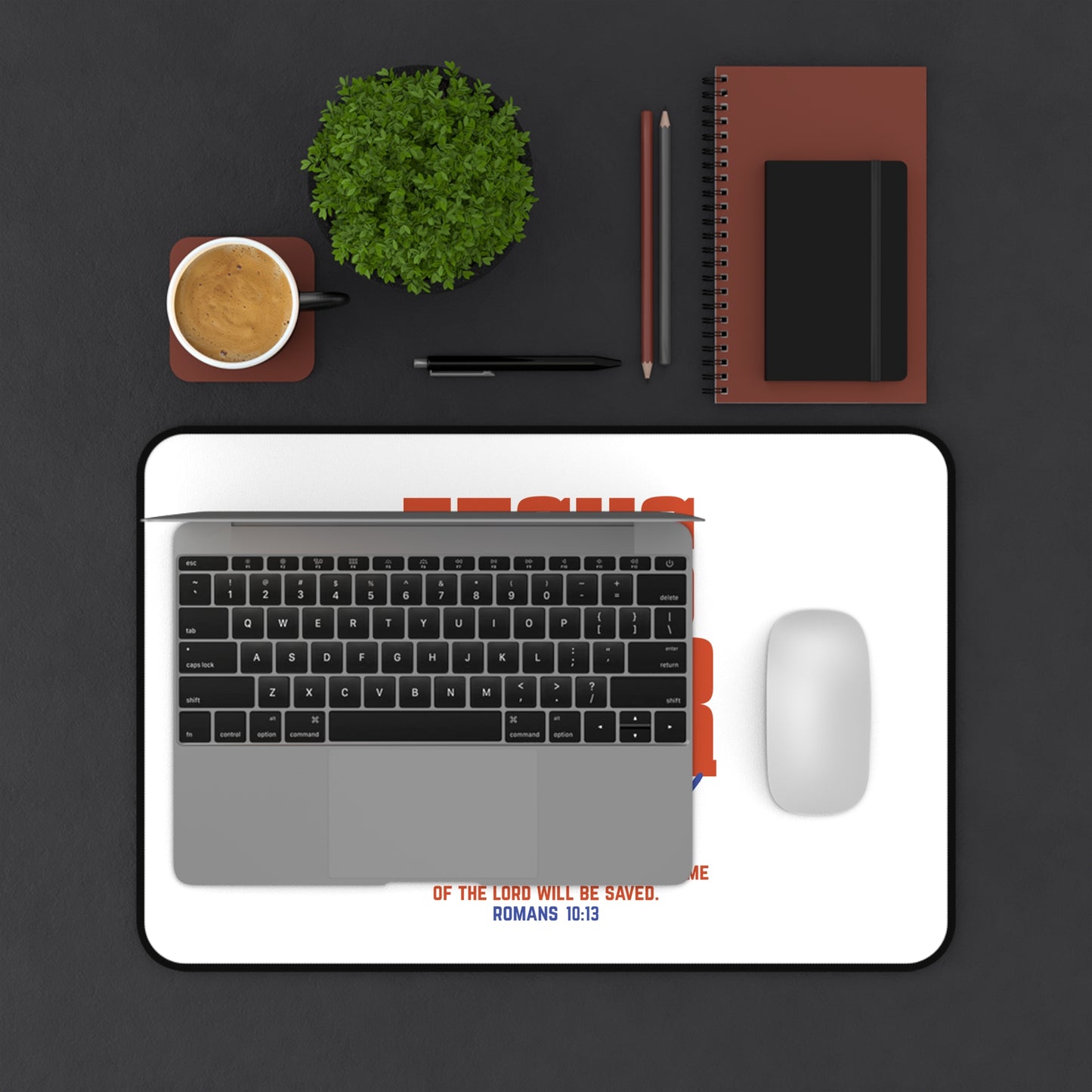 Desk Mat — "Jesus Is For Everyone" Christian Desk Mat (Romans 10:13)