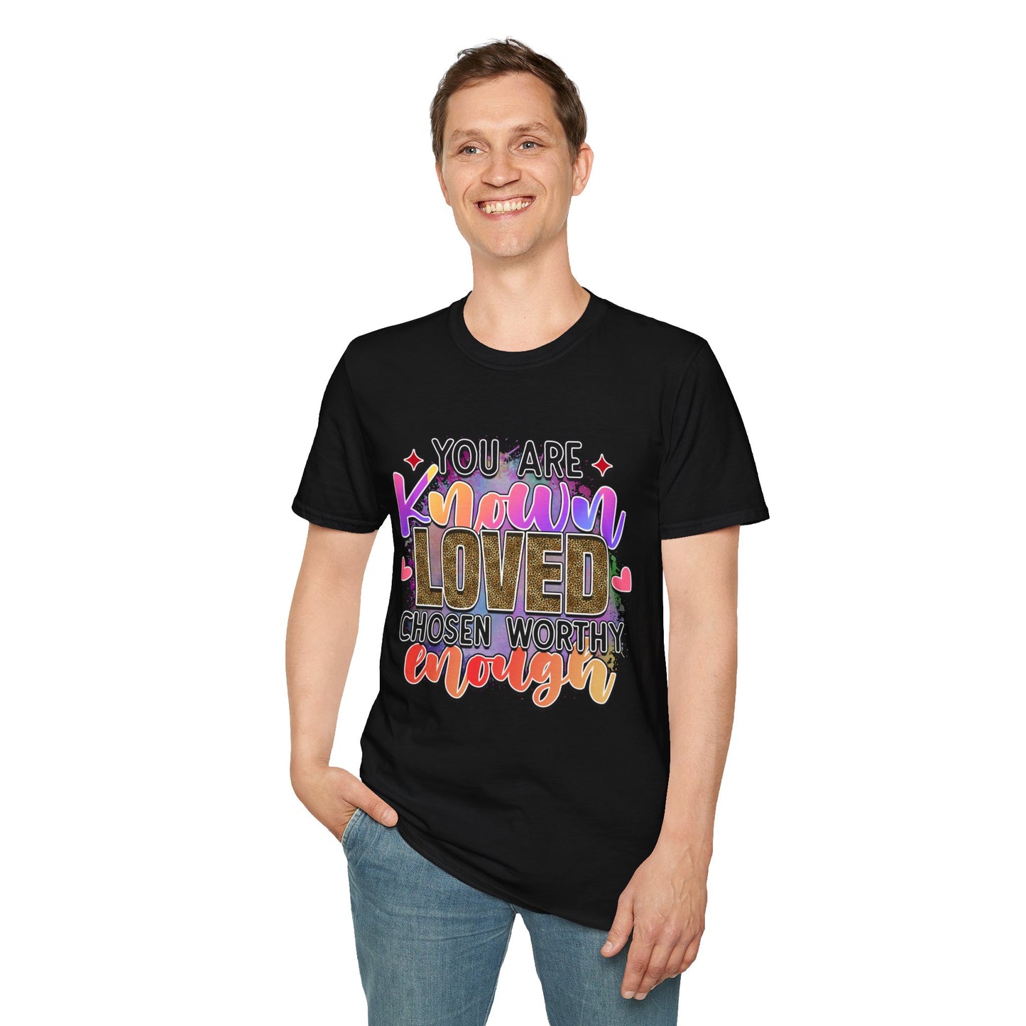 T-Shirt — “You Are Known Loved” Inspirational Graphic Tee