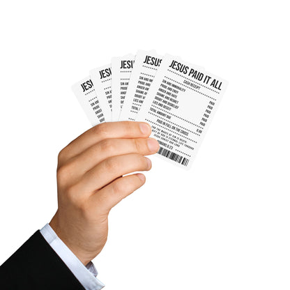 Jesus Paid It All Poker Playing Cards – Christian Scripture Cash Receipt Design