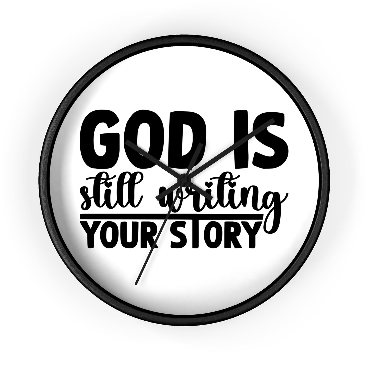 Inspirational Wall Clock — "God Is Still Writing Your Story" Christian Home Decor